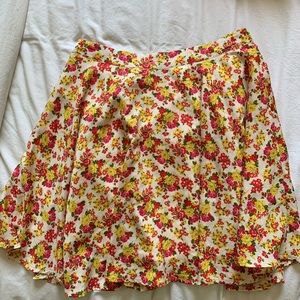 Forever 21 Silky Floral Skirt